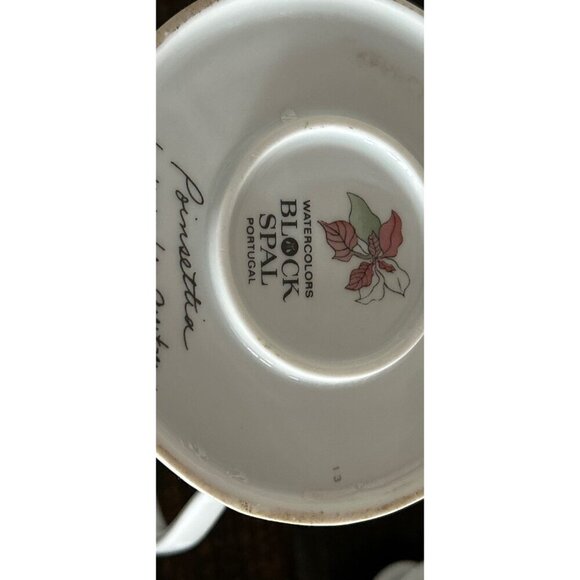 Block Spal Poinsettia Coffee Pot by Mary Lee Garten 10" - Picture 9 of 11